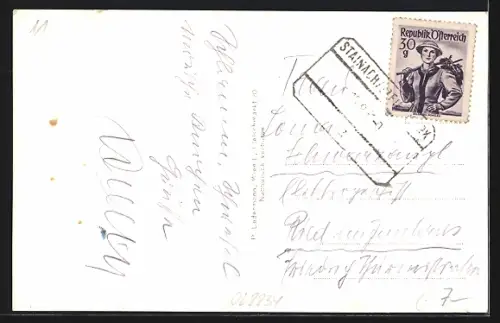 AK Wörschach /Ob.-Stmk., Ortspartie mit Kirche