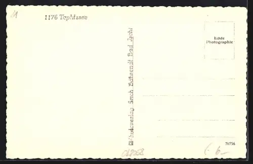 AK Grundlsee, Toplitzsee, Panorama mit Bergen