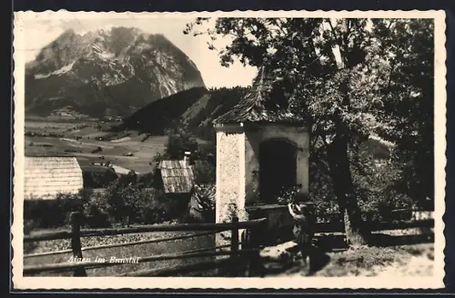 AK Aigen im Ennstal, Ortspartie mit Kapelle