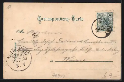 AK Admont, Ortsansicht mit Kirche