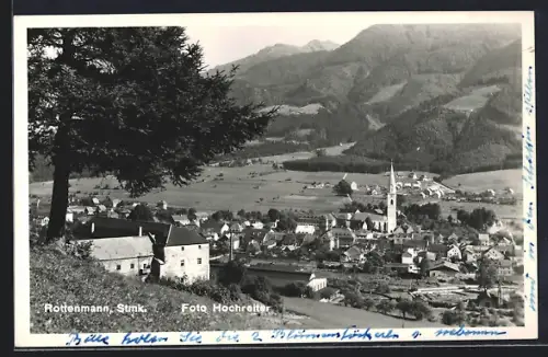 AK Rottenmann /Stmk., Teilansicht mit Kirche
