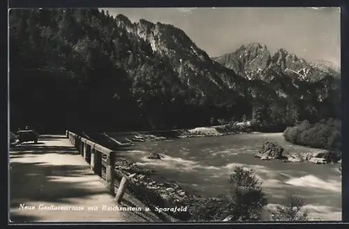AK Sparafeld, Neue Gesäusestrasse mit Reichenstein
