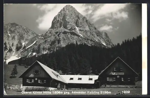 AK Oberst Klinke Hütte, Ansicht gegen Admonter Kalbling