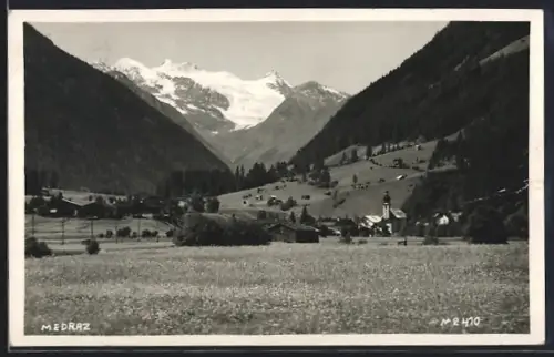 AK Medraz, Panoramablick von der Feldwiese
