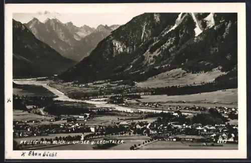 AK Reutte, Blick vom Urisee gegen Lechtaler