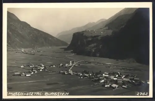 AK Längenfeld im Ötztal, Huben aus der Vogelschau