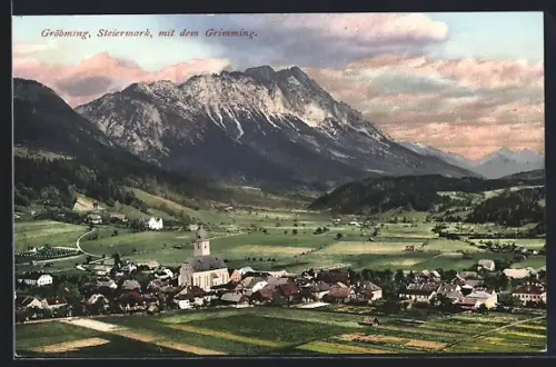 AK Gröbming /Steiermark, Teilansicht mit dem Grimming