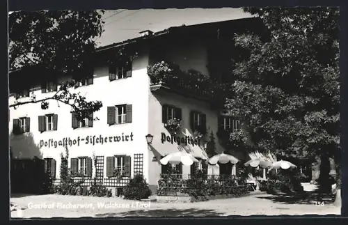 AK Walchsee, Gasthof Fischerwirt, Strassenpartie