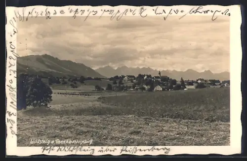 AK Wildsteig /Tannheimergebirge, Teilansicht mit Kirche