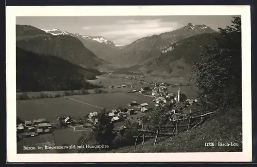 AK Bezau im Bregenzerwald, Teilansicht mit Hangspitze