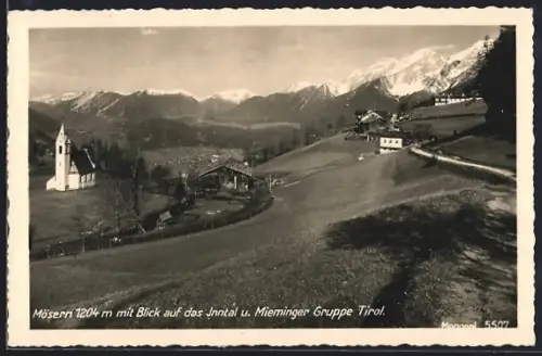 AK Mösern, Blick auf das Inntal u. Mieminger Gruppe
