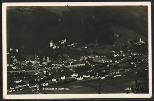 AK Friesach in Kärnten, Teilansicht mit Kirche
