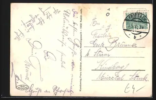 AK Friesach in Kärnten, Teilansicht mit Kirche