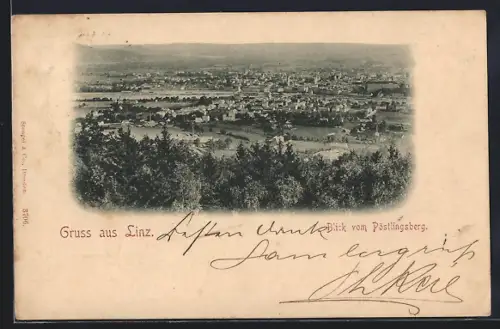 AK Linz, Blick vom Pöstlingsberg