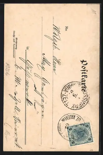 AK Admont, Ortsansicht mit Stiftskirche vom Schloss Röthelstein-Weg aus gesehen