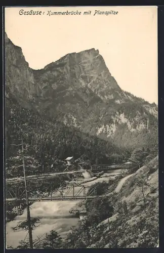 AK Gesäuse, Kummerbrücke mit Planspitze