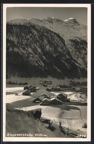 AK Zwieselstein, Ortsansicht im Winter