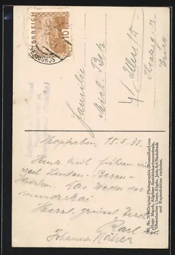 AK Schröcken i. Bregenzerwald, Blick zur Kirche mit Juppenspitze und Mohnenfluh