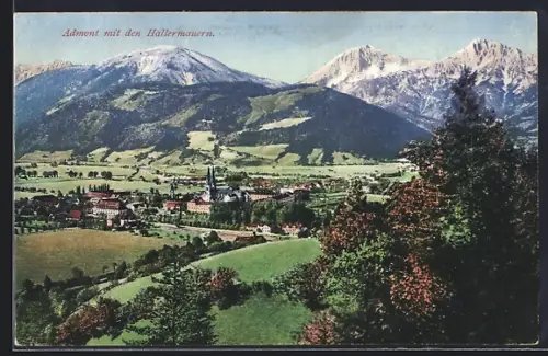 AK Admont, Totalansicht mit den Hallermauern