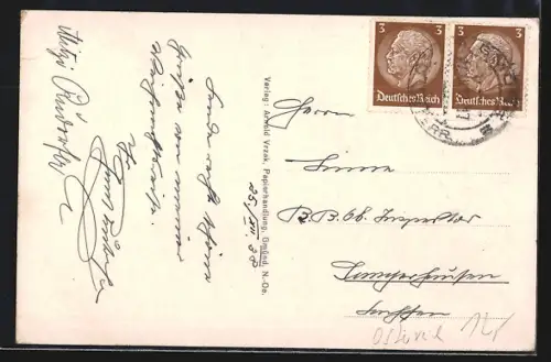 AK Gmünd /N.-Oe., Hauptplatz, Aussichtsplattform Malerwinkel u. Hammerling-Gedenktafel, Ortsansicht