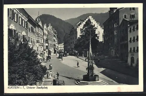 AK Kufstein i. T., Unterer Stadtplatz
