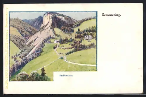 Künstler-AK Philipp + Kramer Nr. XXXIX /7: Semmering, Breitenstein