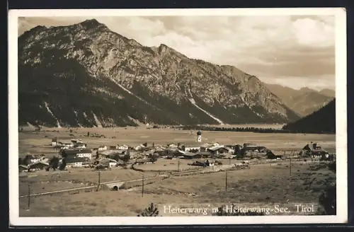 AK Heiterwang, Ortsansicht mit Kirche, Blick zu Heiterwang-See