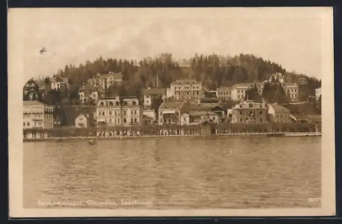 AK Gmunden, Blick zum Sanatorium