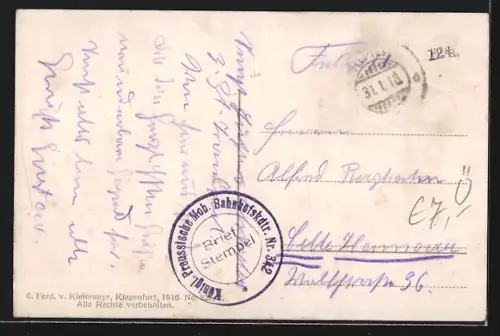 AK Launsdorf, Ortspartie mit Burg Hochosterwitz