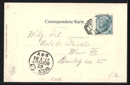 AK Liezen, Strassenpartie mit Sparkasse und Angern