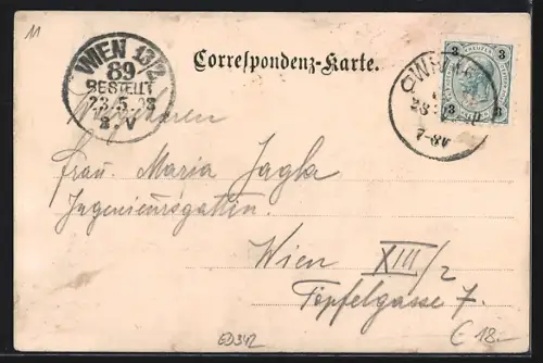 AK Admont, Eingang in das Johnsbachthal, Ortsansicht mit dem Natterriegel