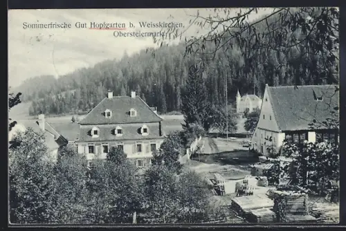 AK Weisskirchen in Steiermark, Blick auf Gut Hopfgarten