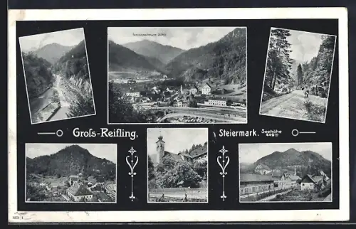 AK Gross-Reifling, Totalansicht, Kirche, Strassenpartie