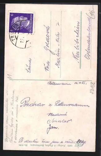 AK Rottenmann, Abendstimmung in der Kirchengasse