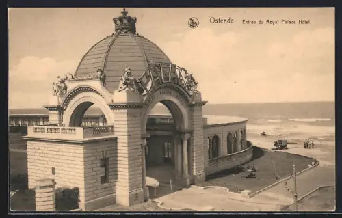 AK Ostende, Entrée du Royal Palace Hôtel