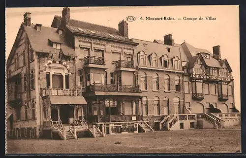 AK Nieuport-Bains, Groupe de Villas