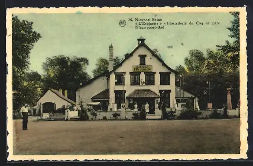 AK Nieuport-Bains, L`Espinette, Hostellerie du Coq en pâte
