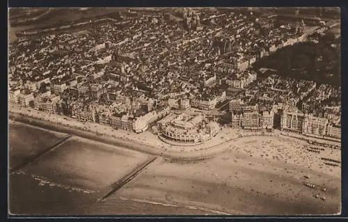 AK Ostende, La Ville et le Kursaal pris en avion
