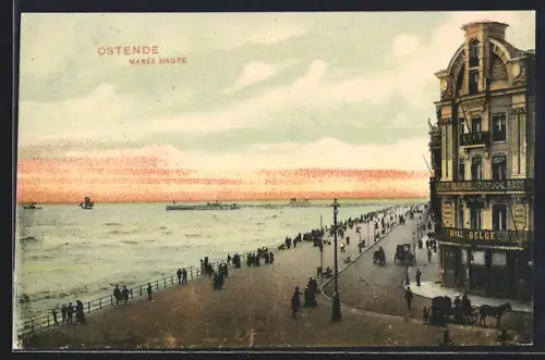 AK Ostende, Marée haute