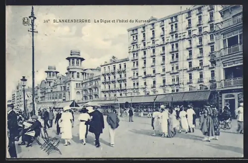 AK Blankenberghe, La Digue et l`hôtel du Kursaal