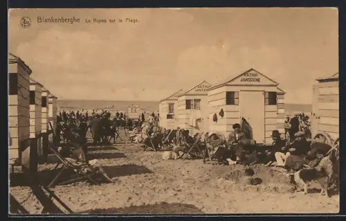 AK Blankenberghe, Le Repos sur la Plage