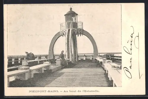 AK Nieuport-Bains, Au bout de l`Estacade