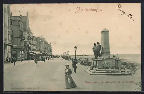 AK Blankenberghe, Monument de Bruyne et la Digue