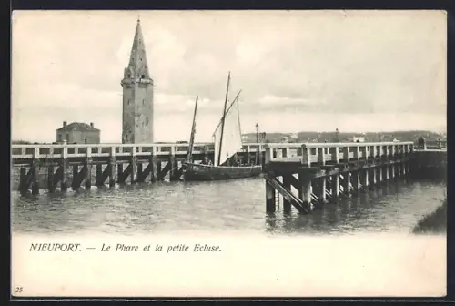 AK Nieuport, Le Phare et la petite Ecluse