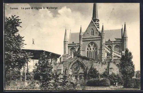 AK Furnes, Le parc et l`église St-Walburge