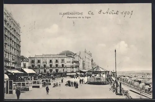 AK Blankenberghe, Panorama de la Digue