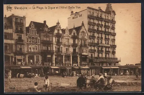 AK Wenduyne, La Plage, la Digue et l`Hôtel Belle Vue
