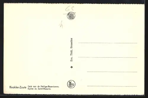 AK Knokke-Zoute, Eglise du Saint-Rosaire