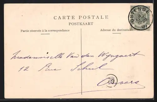 AK Ostende, La nouvelle Eglise et le nouveau Pont, Inaugurés 1905