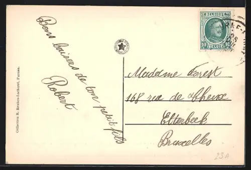 AK Furnes, La Collégiale Ste-Walburge et Beffroi de l`anciennne Chatellenie vue du Parc